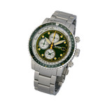 Islander Calverton Flight Chronograph Alarm Watch with Green Dial #ISL-285 Islander Calverton Flight Chronograph Alarm Watch with Green Dial #ISL-285